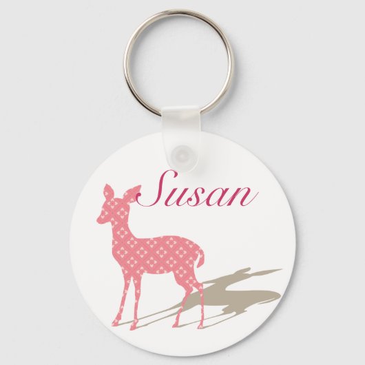 Porte-clés Porte - clé personnalisé "Bambi rose" (Recto)