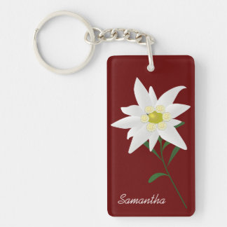 Porte-clés Porte - clé personnalisé blanc Edelweiss
