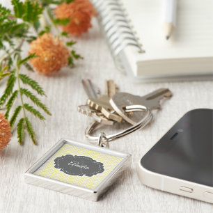 Porte-clés Porte - clé personnalisé Chevron jaune