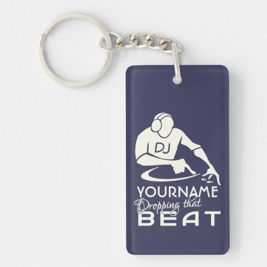 Porte-clés porte - clé personnalisé DJ (Devant)