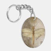 Porte-clés Porte - clé personnalisé Dragonfly Gold (Devant gauche)