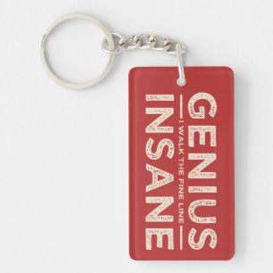 Porte-clés PORTE - CLÉ personnalisé GENIUS VS INSANE