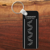 Porte-clés Porte - clé personnalisé noir et blanc (Recto)