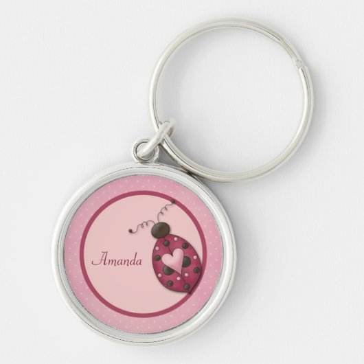 Porte-clés Porte - clé personnalisé Pink Ladybug (Devant)