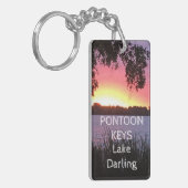Porte-clés Porte - clé personnalisé Pontoon Keys Lake Sunset (Devant gauche)
