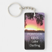 Porte-clés Porte - clé personnalisé Pontoon Keys Lake Sunset (Devant)