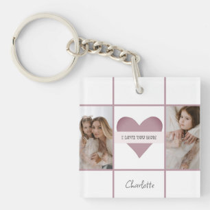 Porte-clés Porte - clé personnalisé pour maman - I Love You D