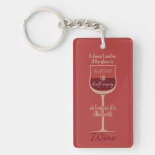 Porte-clés Porte - clé personnalisé Red Wine Glass