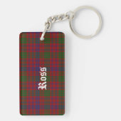 Porte-clés Porte - clé personnalisé Ross Tartan Plaid (Dos)