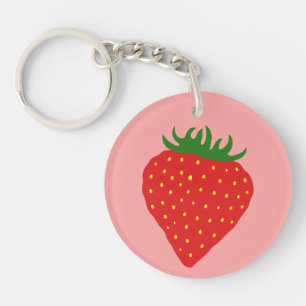 Porte-clés Porte - clé personnalisé simple fraise
