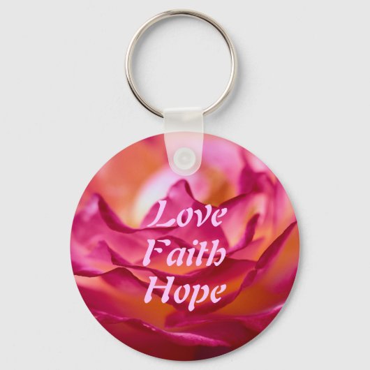 Porte-clés Porte - clé pétale Rose d'amour (Recto)
