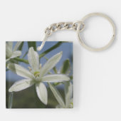 Porte-clés Porte - clé photo à fleurs blanches (Dos)