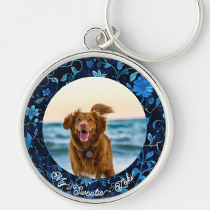 Porte-clés Porte - clé photo de garde de chiens floraux étonn