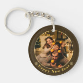 Porte-clés Porte - clé photo de Noël de la famille moderne (Devant)