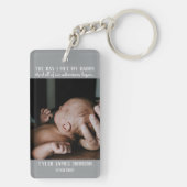 Porte-clés Porte - clé photo de première Fête des pères (Dos)