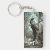 Porte-clés Porte - clé photo Love Brush Script (Devant)