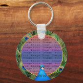 Porte-clés Porte - clé photo Mariage Peacock (Recto)