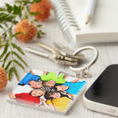 Porte-clés Porte - clé photo personnalisé (Devant Droit)