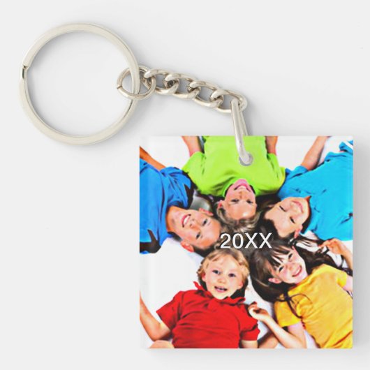 Porte-clés Porte - clé photo personnalisé (Devant)