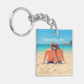 Porte-clés Porte - clé photo personnalisé avec texte (Devant gauche)