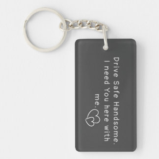 Porte-clés Porte - clé photo personnalisé Gris sécuritaire po