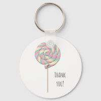 Porte - clé Pink Swirl Lollipop