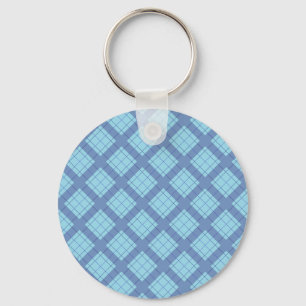 Porte-clés Porte - clé Plaid Bleu Variation