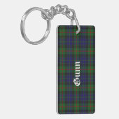 Porte-clés Porte - clé plat écossais personnalisé Gunn Tartan (Devant gauche)
