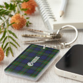 Porte-clés Porte - clé plat écossais personnalisé Gunn Tartan (Devant droit)