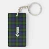 Porte-clés Porte - clé plat écossais personnalisé Gunn Tartan (Dos)