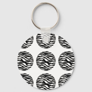 Porte-clés Porte - clé Pois d'impression Zebra