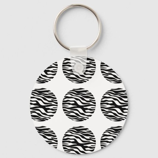 Porte-clés Porte - clé Pois d'impression Zebra (Recto)