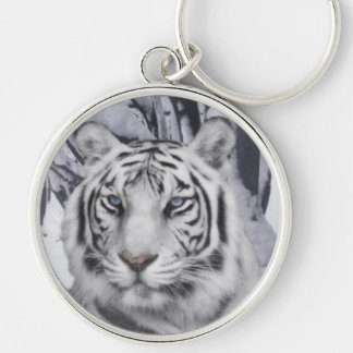 Porte-clés Porte - clé : Porte - clé blanc de tigres