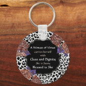 Porte-clés Porte - clé Poster de animal de la vertu (Recto)