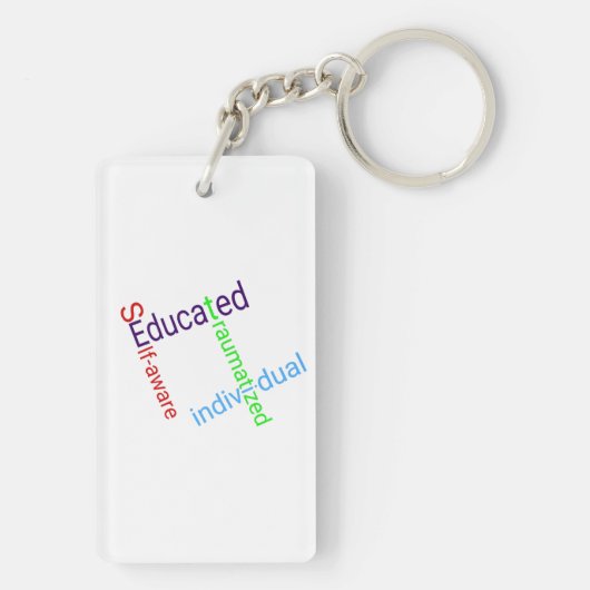 Porte-clés Porte - clé pour la sensibilisation (Dos)