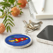 Porte-clés Porte - clé Premium jaune rouge fusée (Côté)