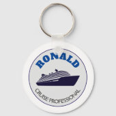 Porte-clés Porte - clé professionnel de croisière Nom de la b (Recto)