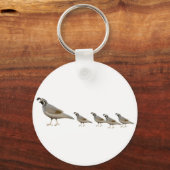 Porte-clés Porte - clé Quail Family (Recto)