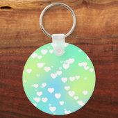 Porte-clés Porte - clé Rainbow et coeurs (Verso)