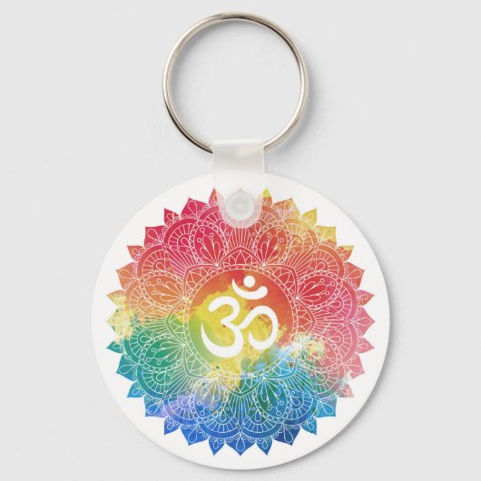 PORTE-CLÉS PORTE - CLÉ : RAINBOW MANDALA (Recto)