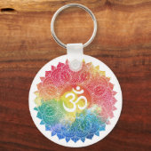 PORTE-CLÉS PORTE - CLÉ : RAINBOW MANDALA (Recto)