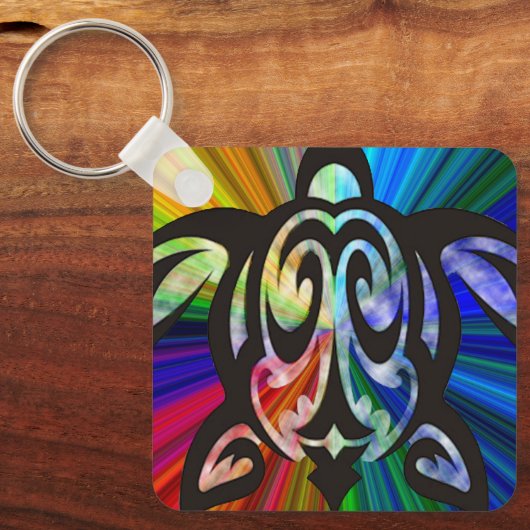 Porte-clés Porte - clé Rainbow Turtle (Recto)