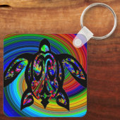 Porte-clés Porte - clé Rainbow Turtle (Verso)
