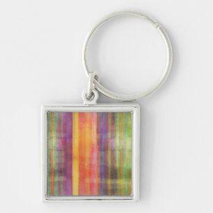 Porte-clés Porte - clé rayé de motif d'art