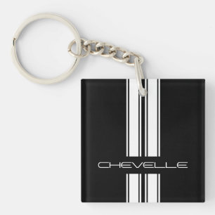 Porte-clés Porte - clé - rayures Chevelle - duo de noir/blanc