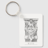 Porte-clés PORTE - CLÉ rectangle en aluminium CADUCEUS (Recto)