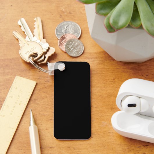 Porte-clés Porte - clé Rectangle en aluminium noir (Bureau)