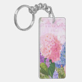 Porte-clés Porte - clé Rectangle Fleurs Redoute (double face) (Devant gauche)