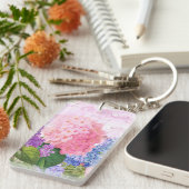 Porte-clés Porte - clé Rectangle Fleurs Redoute (double face) (Devant droit)