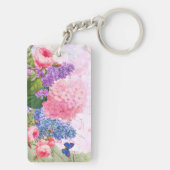 Porte-clés Porte - clé Rectangle Fleurs Redoute (double face) (Dos)